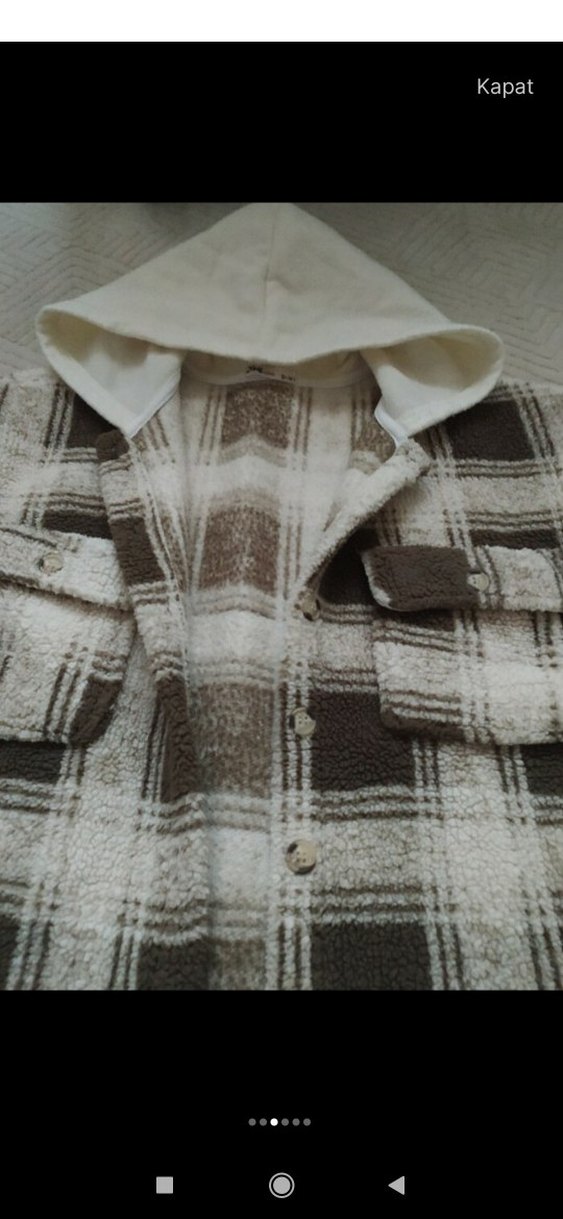 Kapüşonlu Ekose Çocuk Gömlek - Görsel 2