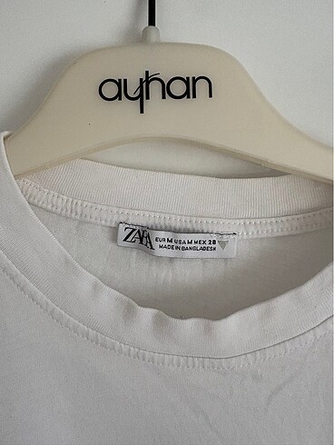m Beden Zara basic tshirt beyaz