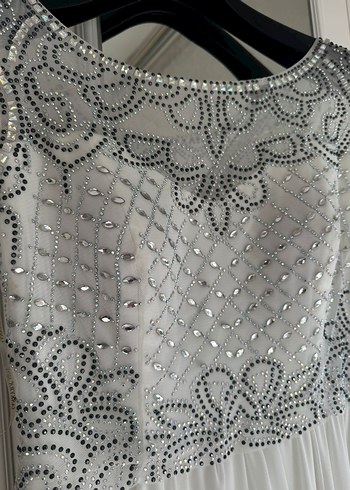 Uzunn Beyaz Nişan Elbisesi - Görsel 5