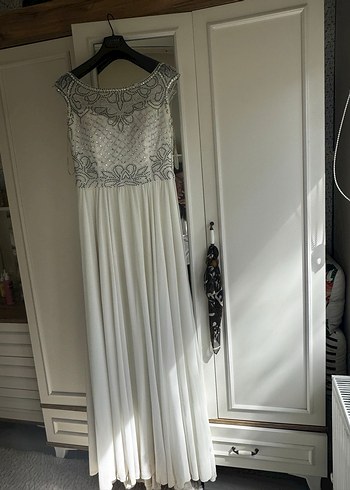 Uzunn Beyaz Nişan Elbisesi - Görsel 6