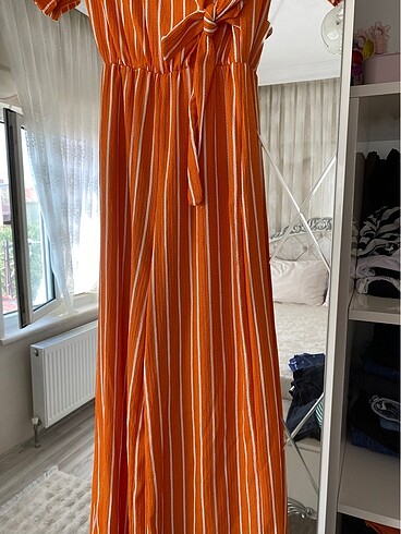 Kısa kollu uzun tulum - Görsel 5