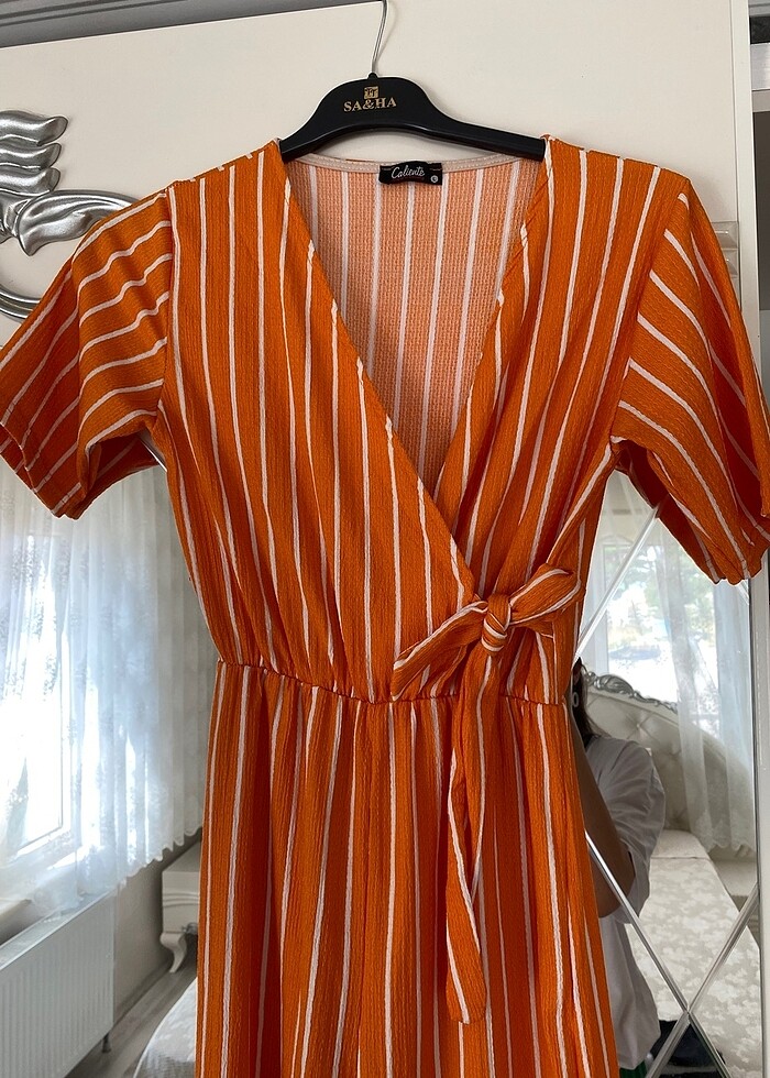 Kısa kollu uzun tulum - Görsel 4