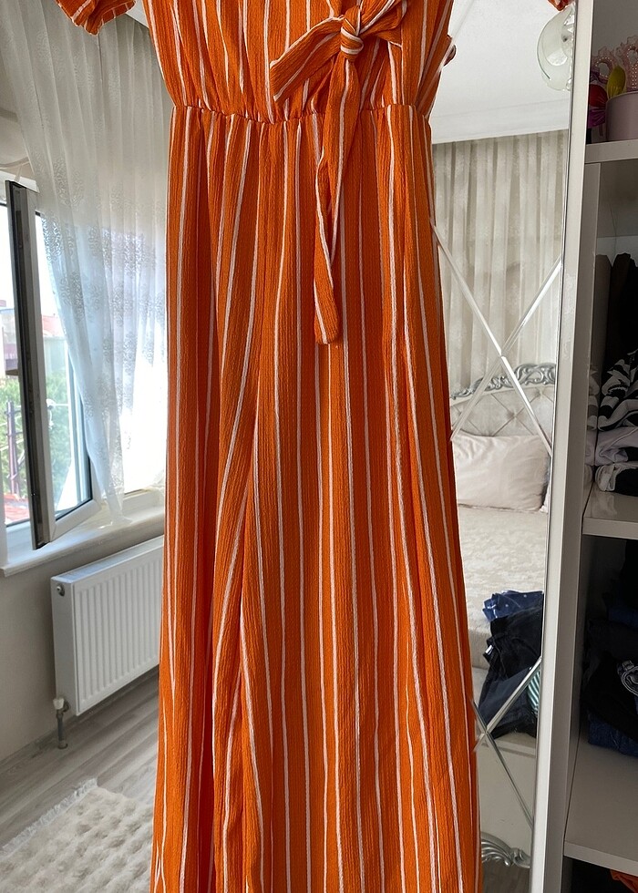 Kısa kollu uzun tulum - Görsel 5