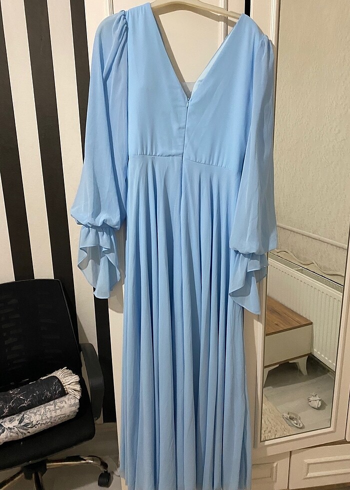 Su mavisi abiye - Görsel 4