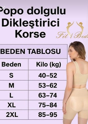 Fit1beden popo dolgulu dikleştirici korse - Görsel 4