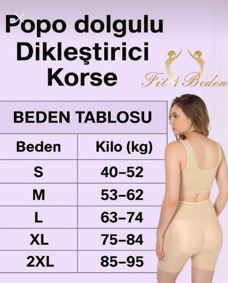 Fit1beden popo dolgulu dikleştirici korse - Görsel 4