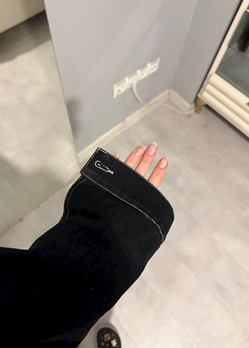 Siyah Kadın Denim Ceket - Görsel 4