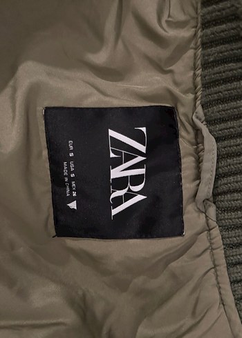 Zara haki yeşil bomber ceket - Görsel 5