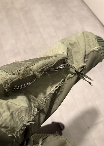 Zara haki yeşil bomber ceket - Görsel 2