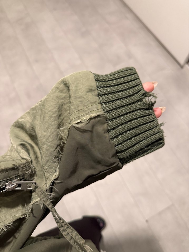 Zara haki yeşil bomber ceket - Görsel 3