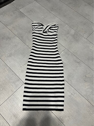 H&M çizgili elbise