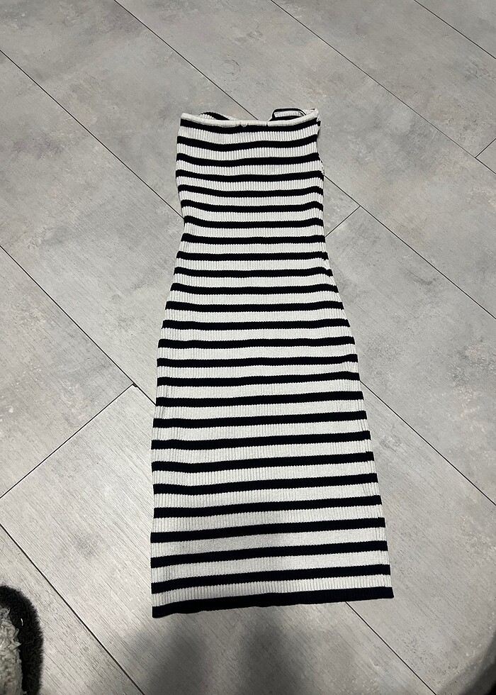 H&M çizgili elbise - Görsel 4