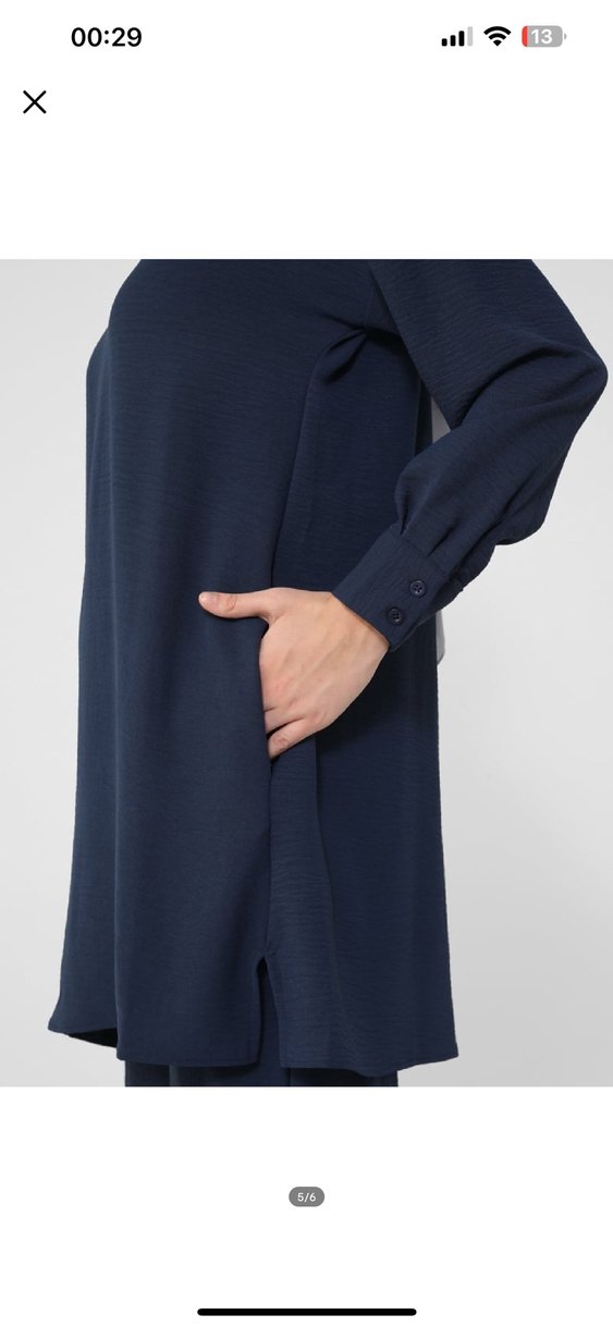 Refka Lacivert Kadın Uzun Kollu Minimalist Takım - Görsel 3