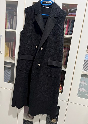 Düğmeli  Klasik Kesim Kadın Yelek - Görsel 2