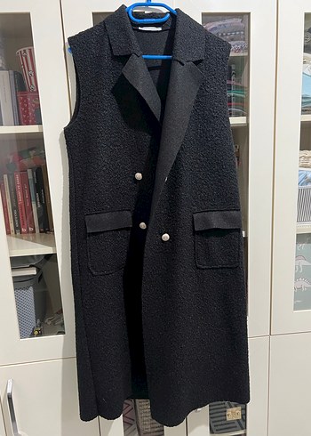 Düğmeli  Klasik Kesim Kadın Yelek - Görsel 3