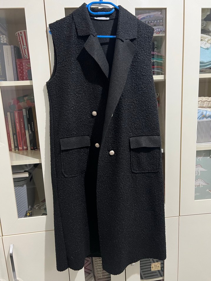 Düğmeli  Klasik Kesim Kadın Yelek - Görsel 3