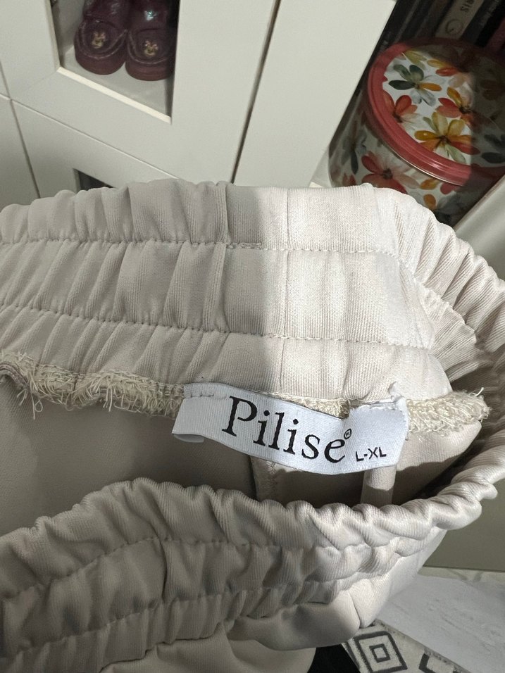 Kadın Bej Uzun Scuba Etek - Görsel 2