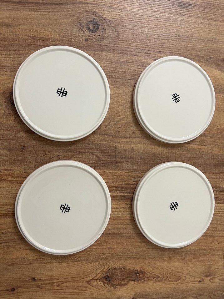 English Home Floe 4'lü Renkli Seramik Pasta Tabağı 20 cm - Görsel 4