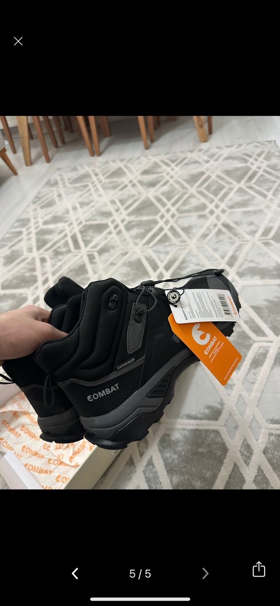 Combat Tactical Siyah Gri Kamuflaj Outdoor Bot - Görsel 5