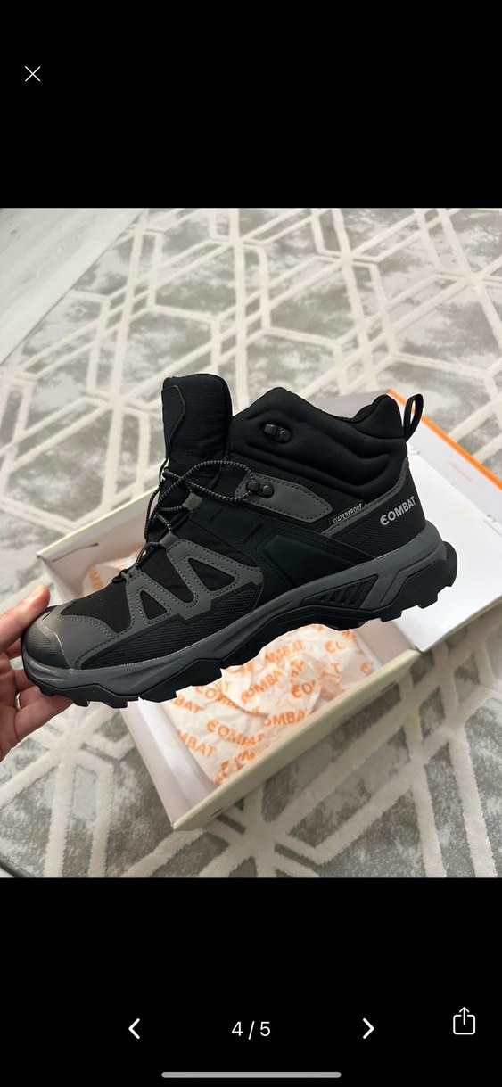 Combat Tactical Siyah Gri Kamuflaj Outdoor Bot - Görsel 4