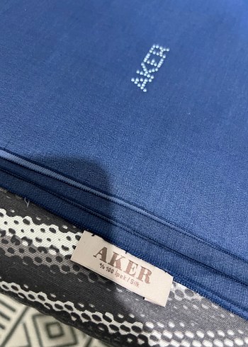 Mavi İpek Kadın Şal AKER - Görsel 2