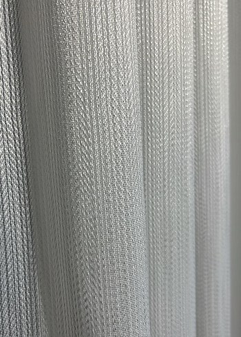 Gri Beyaz Düz Modern Tül Perde metrekare fiyatı 200 TL - Görsel 5