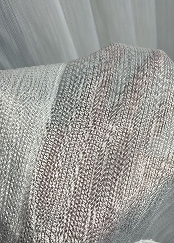 Gri Beyaz Düz Modern Tül Perde metrekare fiyatı 200 TL - Görsel 7