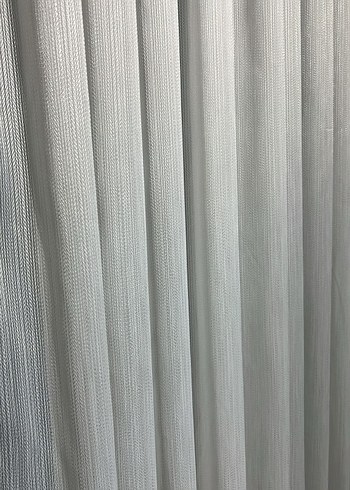 Gri Beyaz Düz Modern Tül Perde metrekare fiyatı 200 TL - Görsel 6