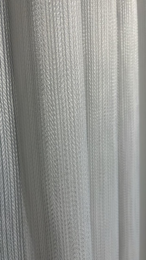 Gri Beyaz Düz Modern Tül Perde metrekare fiyatı 200 TL - Görsel 5