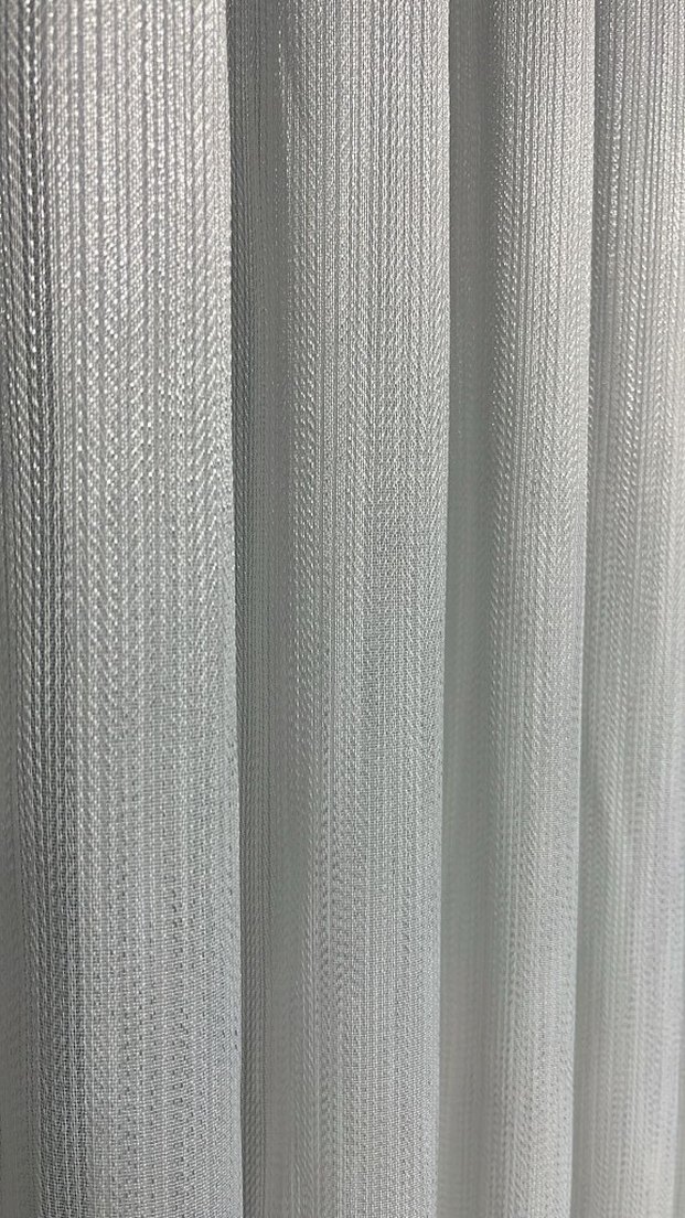 Gri Beyaz Düz Modern Tül Perde metrekare fiyatı 200 TL - Görsel 4