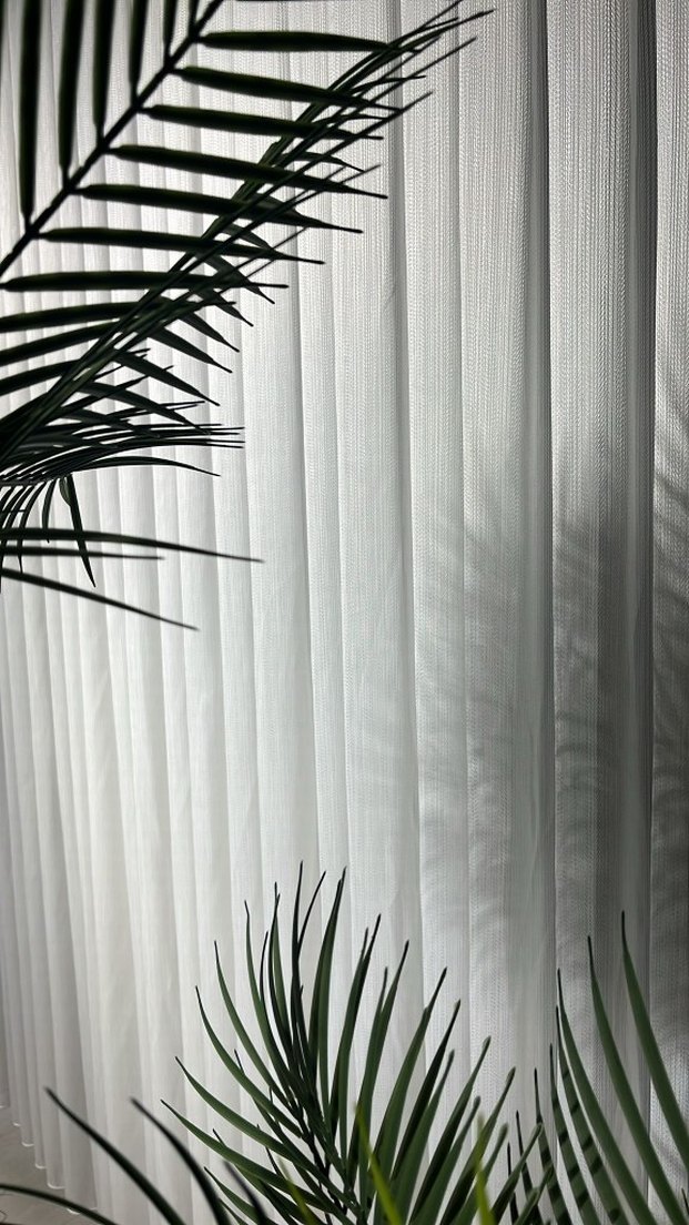 Gri Beyaz Düz Modern Tül Perde metrekare fiyatı 200 TL - Görsel 3