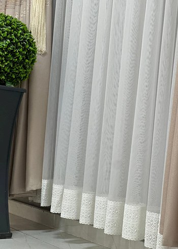 Bej Gri Nakışlı Modern Klasik Perde - Görsel 3