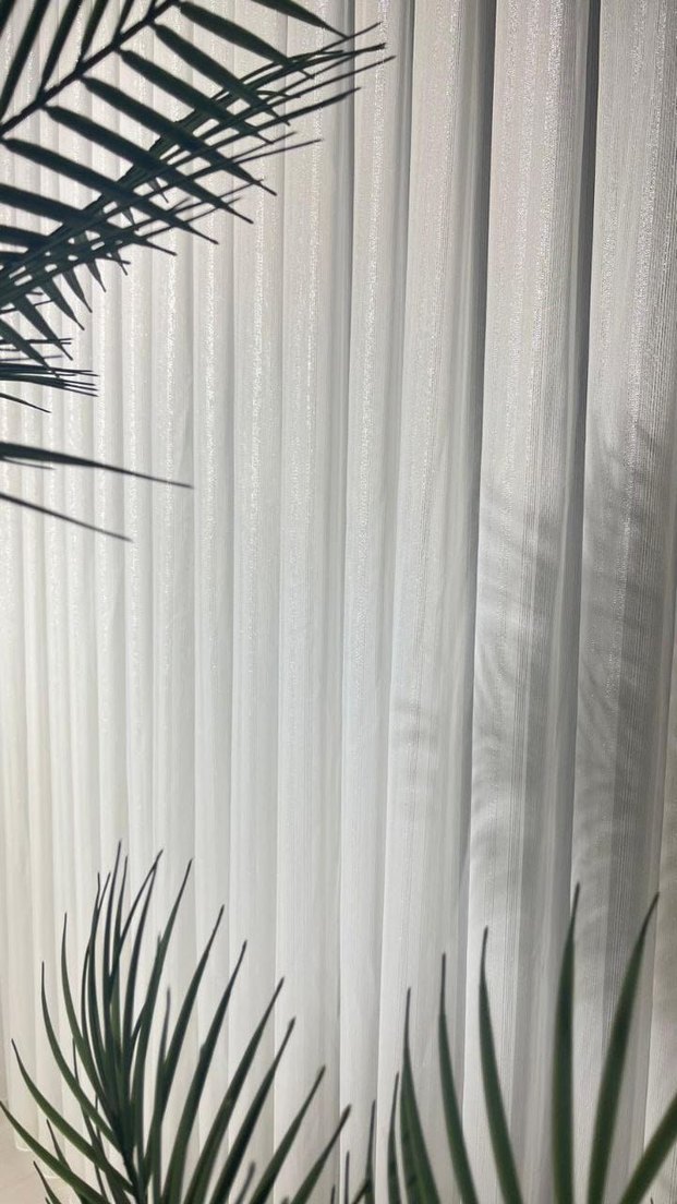 Gümüş geçişli tül perde metrekare fiyatı 195tl - Görsel 3