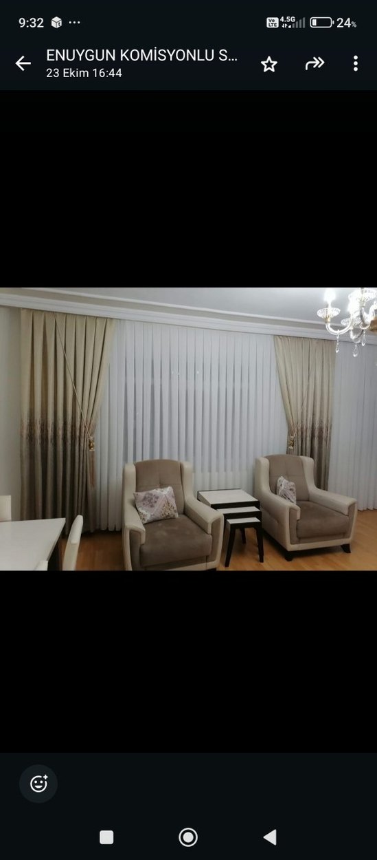 Nakışlı Gri-Mavi Fon Perde - Görsel 5