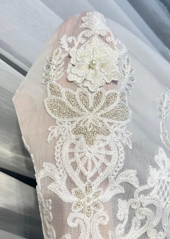 Gri Beyaz Nakışlı Perde lüx perde metresi 285 tl - Görsel 2