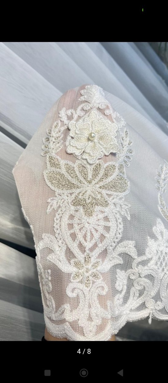 Gri Beyaz Nakışlı Perde lüx perde metresi 285 tl - Görsel 2