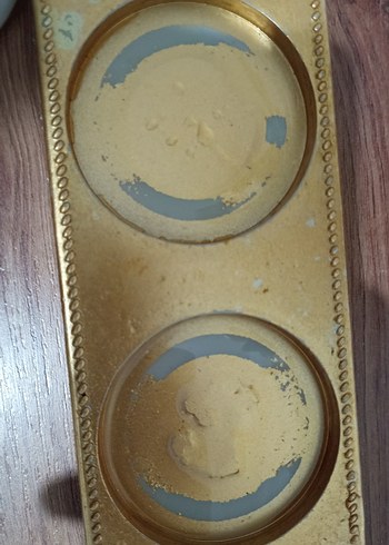 Beden Beyaz Yağlık Seti Altın Detaylı