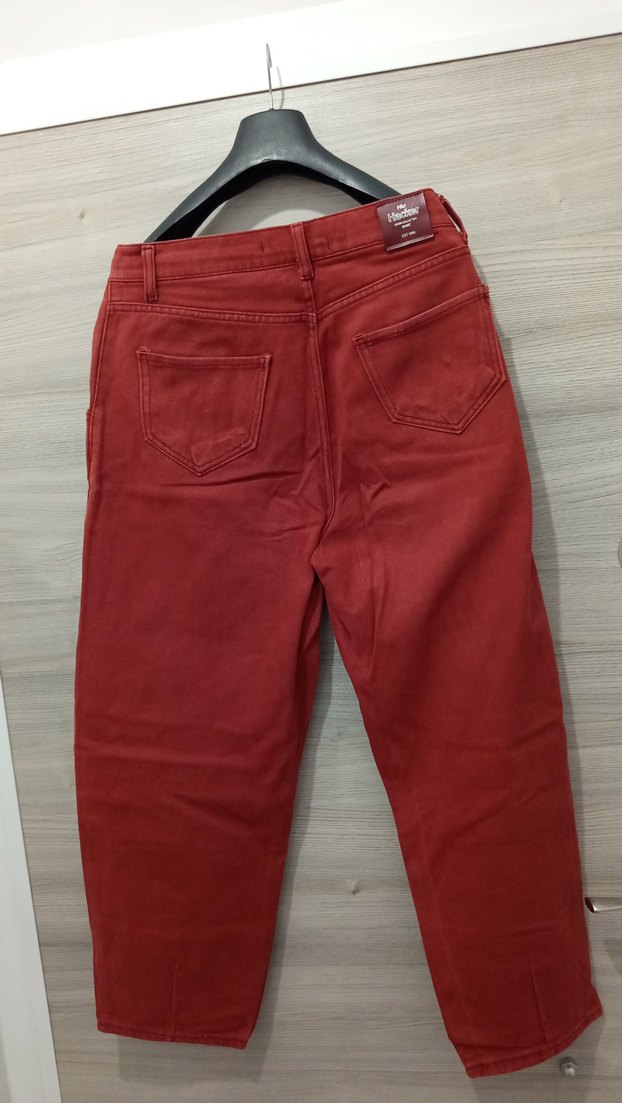 Kiremit Kadın Keten Salaş Pantolon - Görsel 5