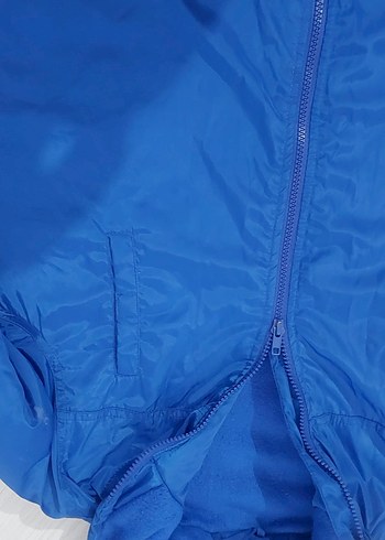 Çocuk Parlak Mavi Fermuarlı Kışlık Mont - Görsel 2