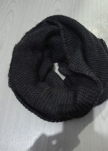 Kadın Antrasit Örgü Boyunluk - Görsel 5