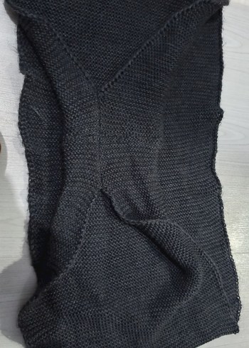 Kadın Antrasit Örgü Boyunluk - Görsel 3
