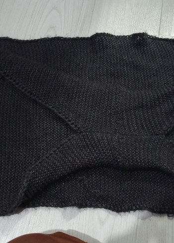 Kadın Antrasit Örgü Boyunluk - Görsel 6