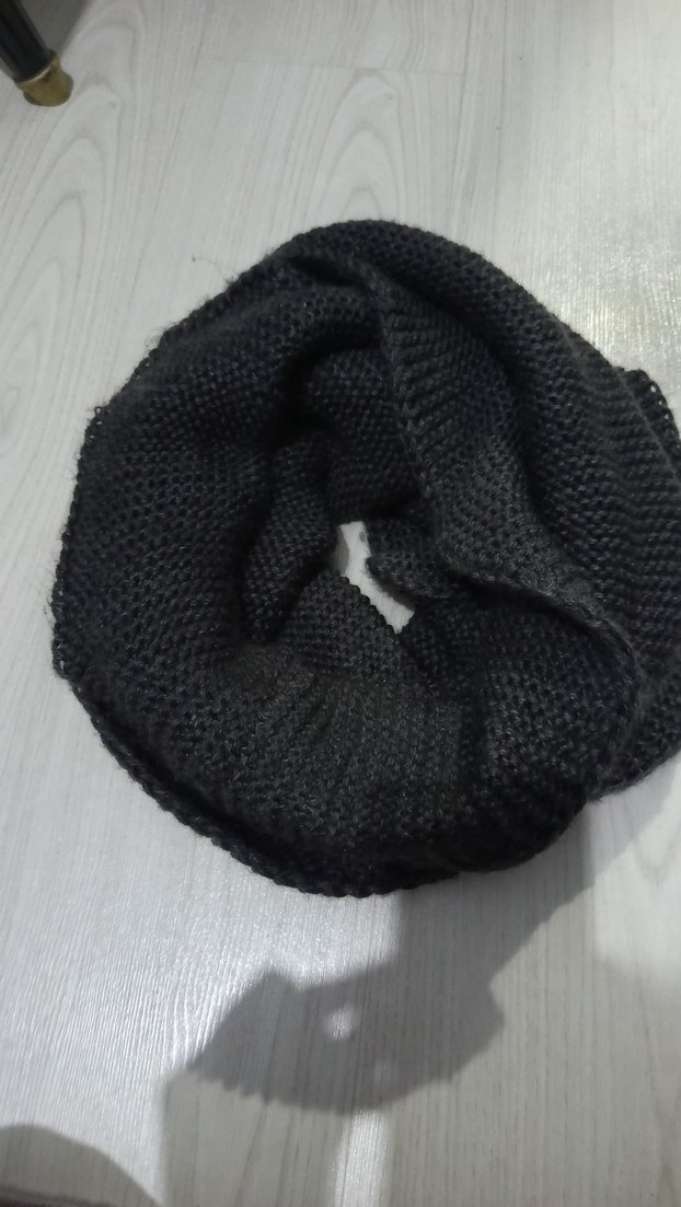 Kadın Antrasit Örgü  Boyunluk - Görsel 5