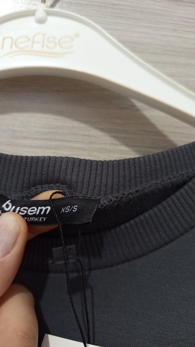 Gri Uzun Kollu Star Baskılı Sweatshirt - Görsel 2