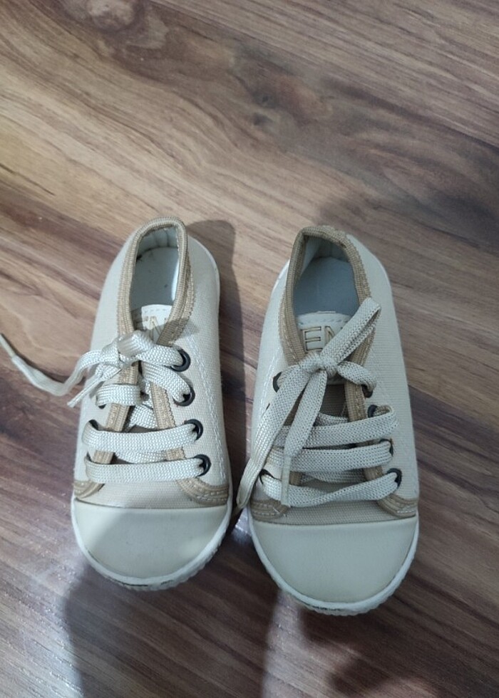 Krem renkli bebek ayakkabısı  - Görsel 3