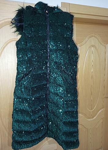 Pul payet şişme mont - Görsel 2