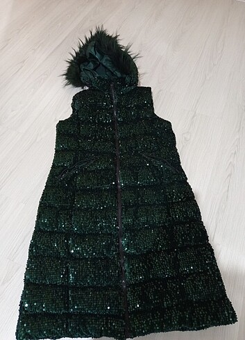 Pul payet şişme mont - Görsel 5