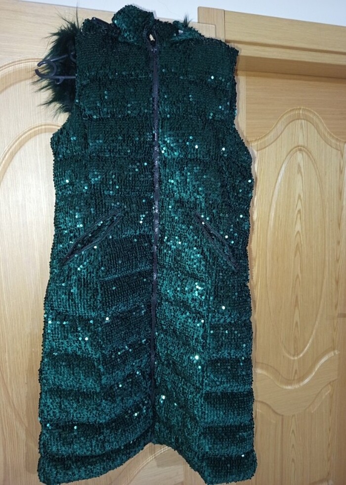 Pul payet şişme mont - Görsel 2