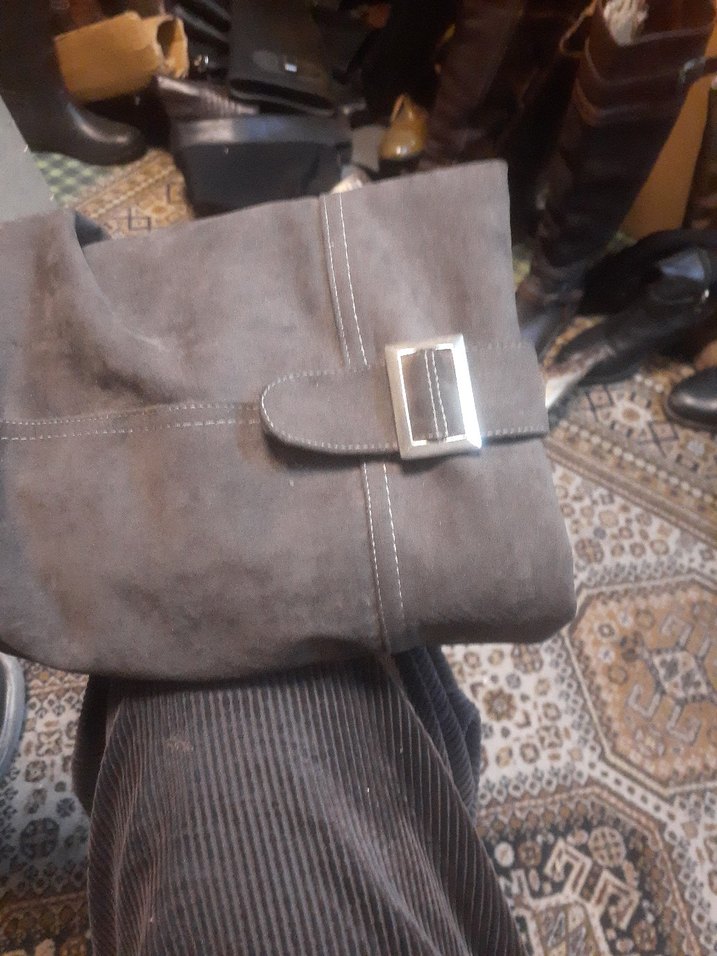 Gri Süet Tokalı Dizüstü Topuklu Bot - Görsel 4