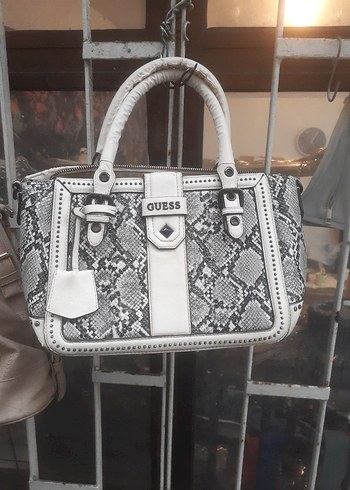 Guess Beyaz Yılan Derisi Desenli Kadın Çanta - Görsel 2
